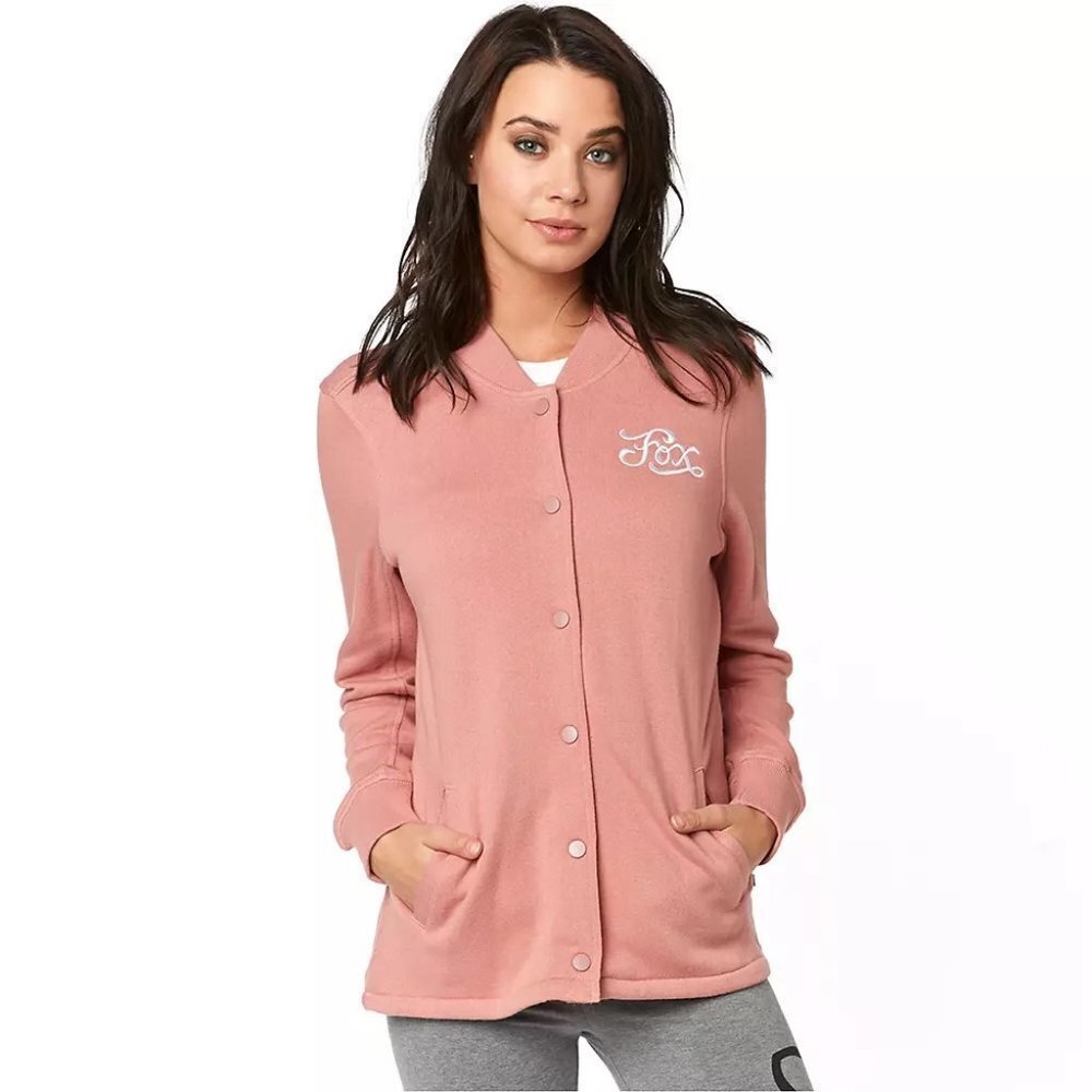 Fox Racing Five Flags Dusty Rose Snap Down Fleece Top/Jacket  Size Med